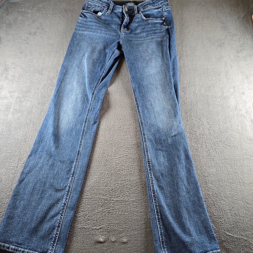 Silver Jeans Co Elyse Slim Boot Mid Rise Curvy Bootcut Jeans W28 L33 Medium Wash